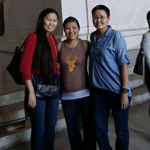 Selmeg Shagdarova with friends